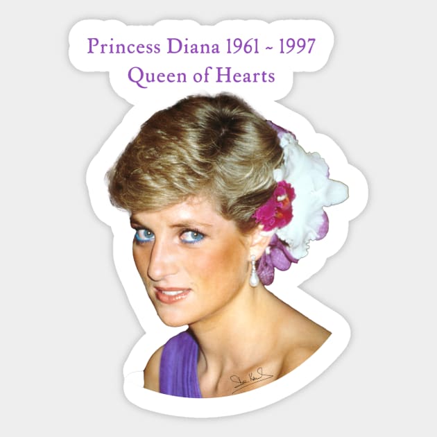 Princess Diana Queen of Hearts Streetwear Image Sticker by Art2Wear
